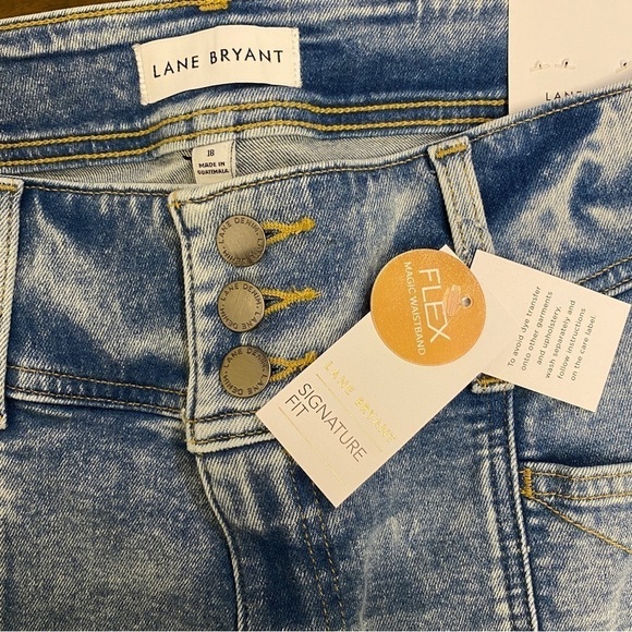 LANE BRYANT 18 NWT High-Rise 3-Button Jegging Light Wash Womens Skinny Jeans - Picture 8 of 15